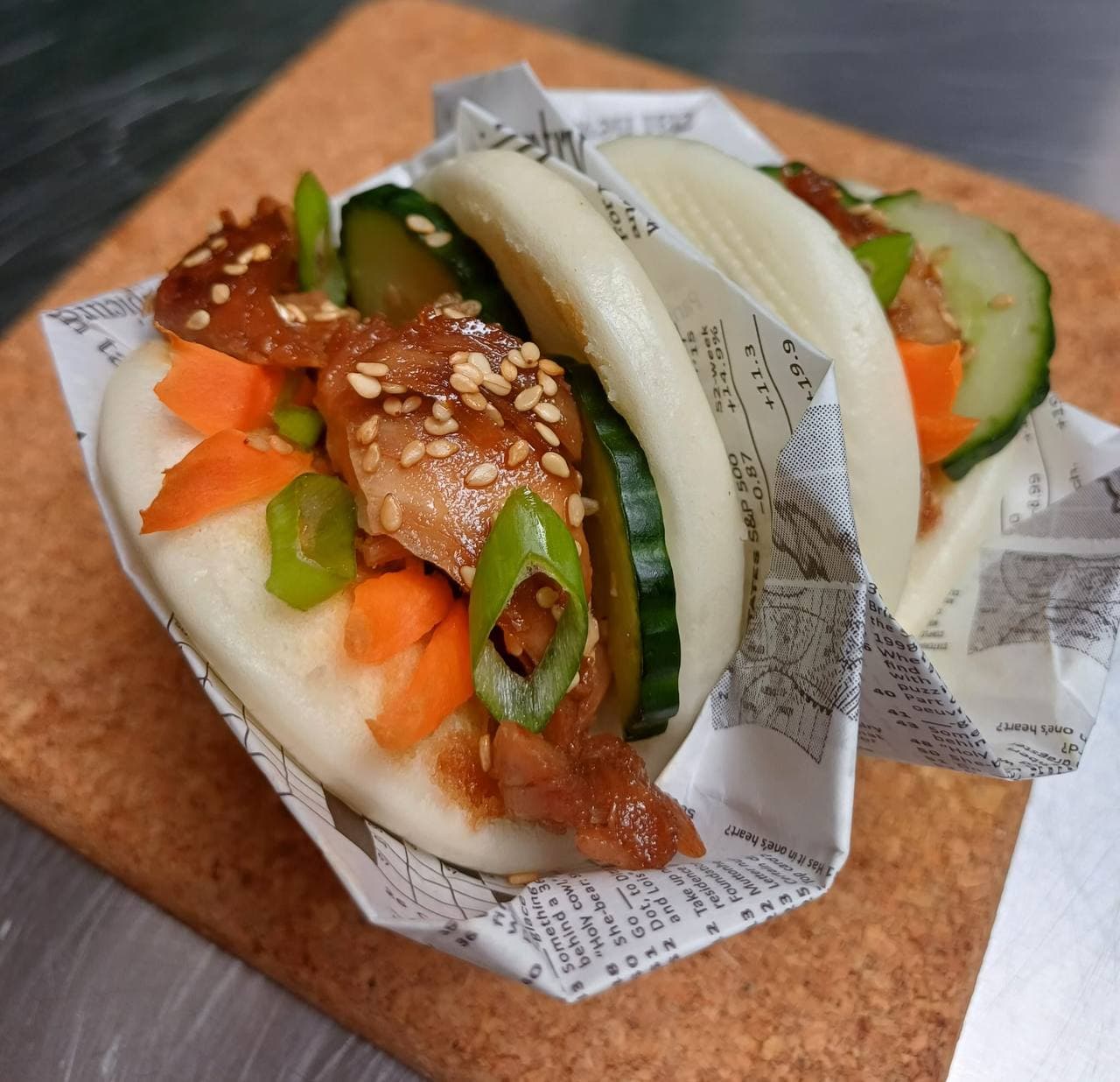 Bao moelleux garni, bouchée apéritive