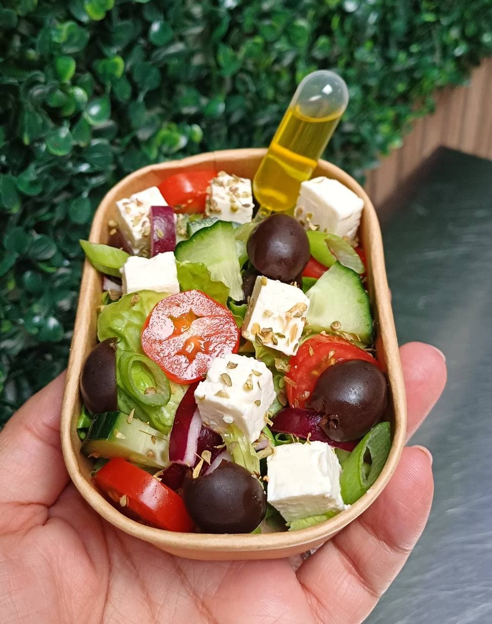Verrine fraîcheur feta et olives