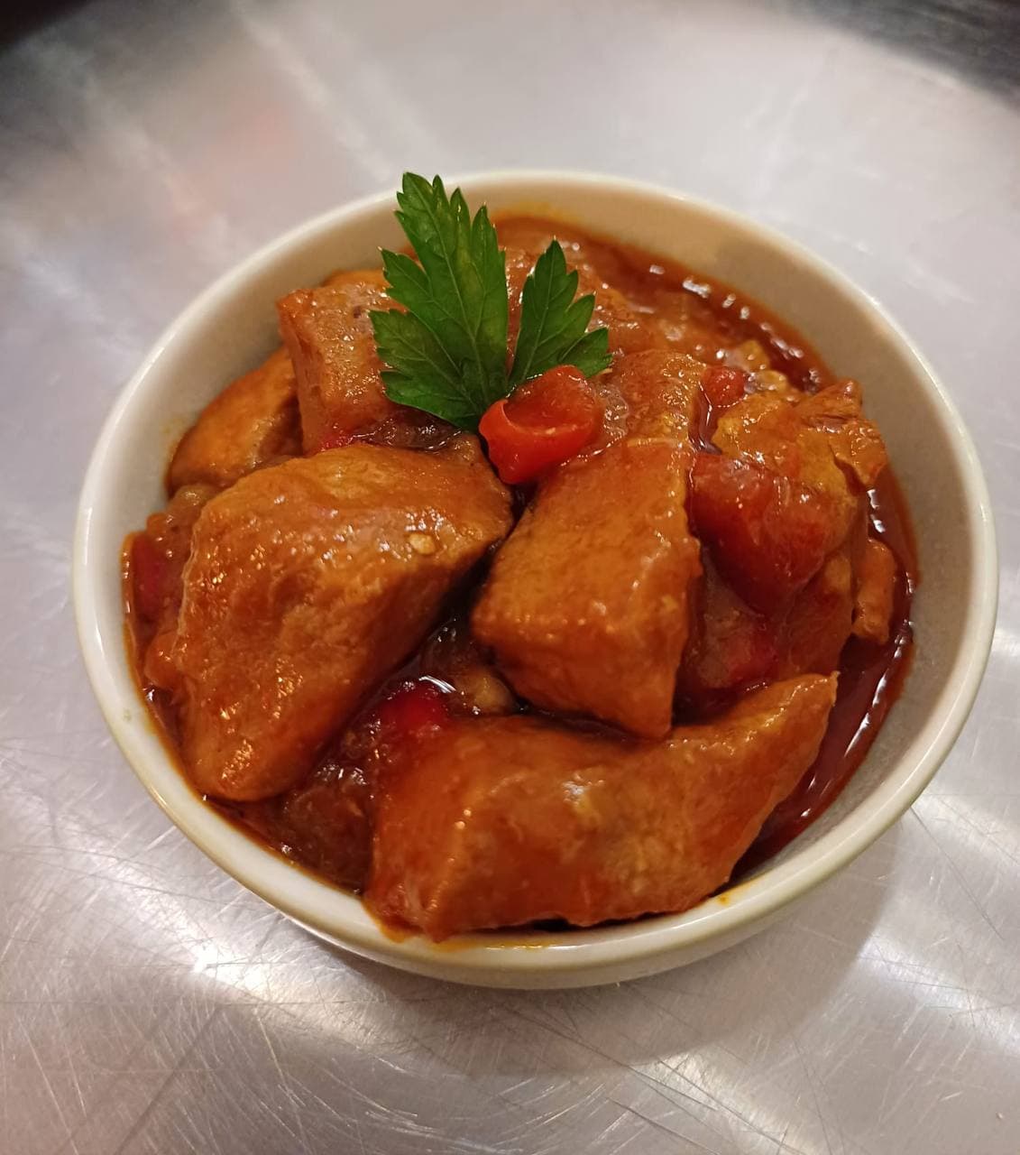 Poulet aigre-doux, plat chaud maison